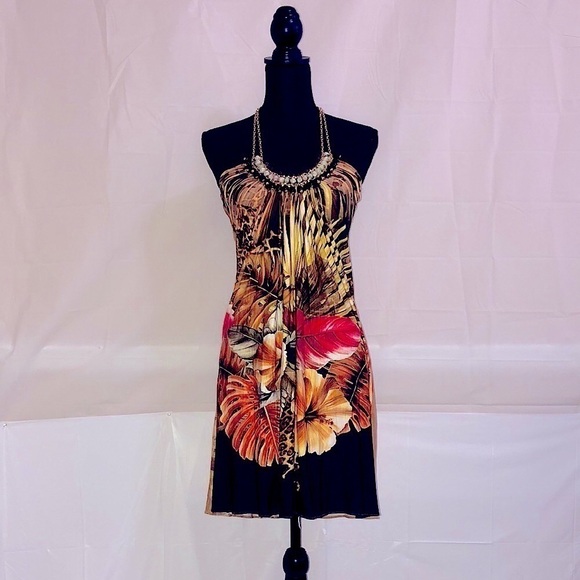 SKY Halter Top Floral Dress Size Small - Picture 4 of 8